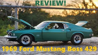 1969 Ford Mustang Boss 429 Silver Jade diecast review 118 scale by Acme and Supercar Collectibles [upl. by Eleanor]