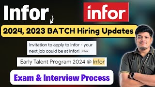 🔥Infor 2024 2023 Hiring Big Updates  Infor Early Talent Program Process  Exam amp Interview Process [upl. by Llenad]