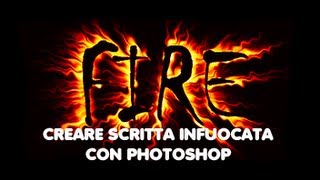 Come creare una scritta infuocata con Photoshop [upl. by Nika]