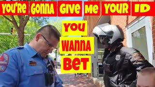 🔵🔴Youre gonna give me your ID Oh yeah you wanna bet 🔴1st Amendment audit fail🔵 [upl. by Nekial]