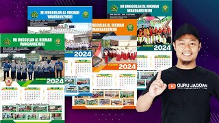 Template Kalender 2024 😊 Tinggal Ganti Foto dan Tulisan 💯 [upl. by Epolenep326]