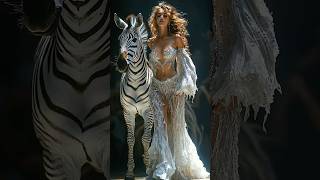 Zebra and woman combined ai agt americagottelent magic [upl. by Harrow489]