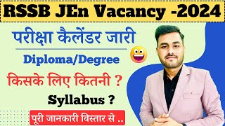 RSSB JEn Vacancy Update  किसके लिए कितनी रहेगी Post  Syllabus में क्या आएगा [upl. by Ioved]