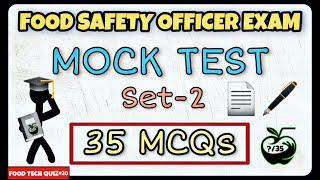 FSO Mock Test Set2 📄🖋  Food Safety Officer Exam Quiz revision  FSO Exam [upl. by Eelrahc]