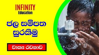 ජල සම්පත සුරකිමු සිංහල රචනාව Jala Sampatha surakimu  Save Water  Sinhala essay Infinity Educati [upl. by Dirgis]