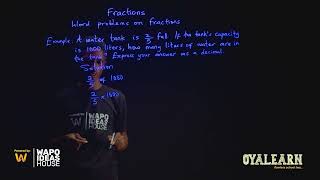 JSS1  Mathematics  Fractions  Word problems on fractions  2 [upl. by Opiuuk]