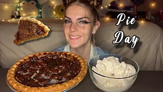 Gooey Pecan Pie Mukbang Vegan [upl. by Ttcos]