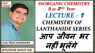 BSC 2ND YEAR INORGANIC CHEMISTRY OF LANTHANIDE SERIES CHAMISTRY OF fBLOCK ELEMENTS BY JD SIR [upl. by Arun282]