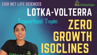 Lotka Volterra Model Zero Growth Isoclines  Important Topic from Ecology english ecology [upl. by Gnov]