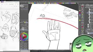 Japanese Pro Animator Practice hand waving animation part 5 [upl. by Anile]