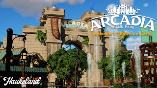 Building a UNIVERSAL INSPIRED Theme Park  Arcadia Ep 1  Planet Coaster 2 [upl. by Katha]