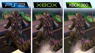 Godzilla Save the Earth 2004 PS2 vs XBOX vs XBOX 360 Graphics Comparison [upl. by Vikky]