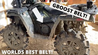 Sportsman 570 gets a NEW GBOOST BELT THE WORLDS BEST BELT [upl. by Almena61]