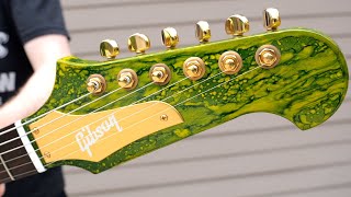 I Completed the Set  2002 Gibson NonReverse Firebird Green Yellow Swirl [upl. by Estella]