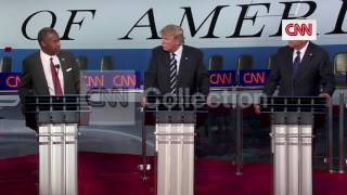 GOP DEBATETRUMP HIGHFIVES CARSON FOR IRAQ WAR IDEA [upl. by Aiello]