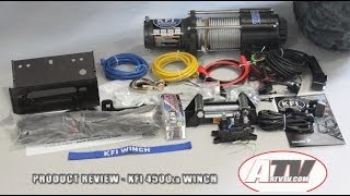 ATV Television  KFI 4500LB Wide Drum Winch Install [upl. by Noremak]