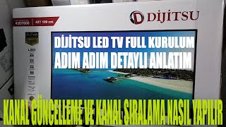 Dijitsu Tv full kurulum  Kanal arama ve kanal sıralama nasıl yapılır 2021 [upl. by Ephrem]