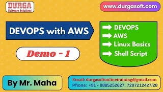 DEVOPS with AWS tutorials  Demo  1  by Mr Maha On 02092024 7AM IST [upl. by Adelaide]