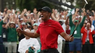 Tiger Woods wins Masters in first major victory in 11 years [upl. by Aenehs]