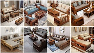 40 Top Wooden Sofa Design Ideas for a Stylish amp Cozy Living Room 2024 [upl. by Hgielac]