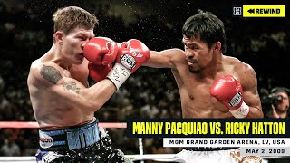 FULL FIGHT  Manny Pacquiao vs Ricky Hatton DAZN REWIND [upl. by Ahsilek]