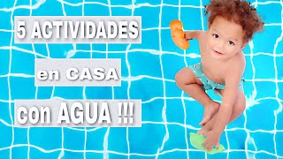 Juegos sencillos para Niños de 1 a 2 años  Actividades en casa CON AGUA  Motricidad Fina y Gruesa [upl. by Odnalra644]