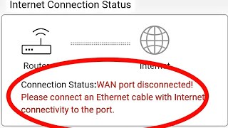 WAN port disconnected Please connect an Ethernet cable with Internet connectivity to the portrouter [upl. by Faye]