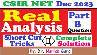 CSIR NET Dec 2023 MathematicsReal Analysis 704021 704024 704023 704041 704026 704022 704025 [upl. by Anah326]