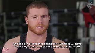 quotI feel extremely proud to fight at Madison Square Gardenquot  Canelo on CaneloRocky [upl. by Neehar692]