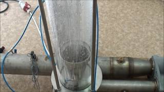 Test of mesh demister ChemTech Test stand Empty column without a pad [upl. by Flemings]