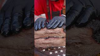 No Wrap Brisket Method brisket bbq bbqfood tftibbq [upl. by Nolasba]