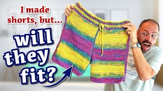 Making my first crochet shorts 🩳 but will they really fit 🩳 Crochet Vlog [upl. by Nakhsa]