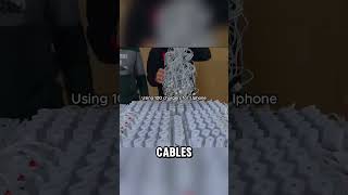 What Happens If You Connect 100 Chargers To An iPhone [upl. by Rimidalv209]