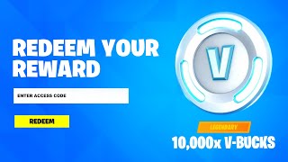 REDEEM FREE 10000 VBUCKS CODE How To Get VBucks Code in Fortnite [upl. by Aisiram]