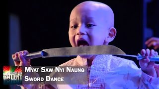 Myat Saw Nyi Naung  Traditional Sword Dance  Myanmars Got Talent Season 3 [upl. by Nylra]