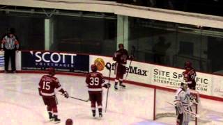 Harvard Mens Hockey Tommy ORegan Scores Harvards First Goal at Brown Jan 19 2013 [upl. by Enyrb663]