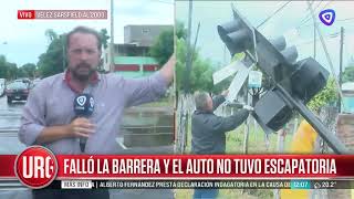 Falló la barrera y un tren impactó a un auto [upl. by Eilrak]