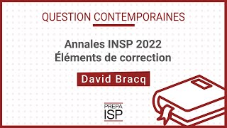 Annales INSP 2022  Question contemporaine [upl. by Dyun]