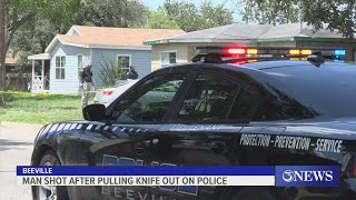 Beeville man dead after pulling a knife reportedly attacking police Saturday [upl. by Sevy810]