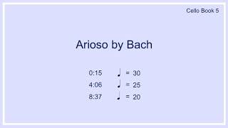 Arioso by Bach  Piano Accompaniment for Cello Book 5 [upl. by Melia]