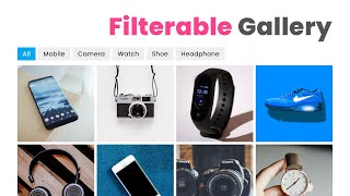 How To Create a Portfolio Filter Gallery using HTML CSS amp jQuery  Filterable Image Gallery [upl. by Binette]