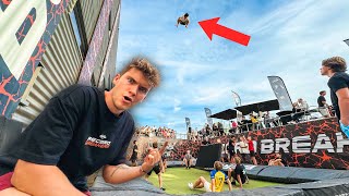 Worlds First 10 FLIPS Attempted On Trampoline World Record [upl. by Pettifer]