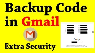 What is Backup Code on Gmail  Keep secret always this code [upl. by Nolyag]