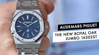 REVIEW The New Audemars Piguet Royal Oak Jumbo ExtraThin 16202ST and comparison with the 15202ST [upl. by Aidua]