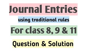 Class 9Journal EntriesQN13 National Pabsan 2nd term question solution [upl. by Leunam]