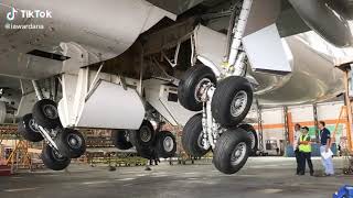 Boeing 747400 landing gear UpDown check🖤✈️🔥 [upl. by Jarl]