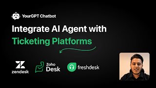 AI Agent with Ticketing Platforms Integrate on Zendesk Freshdesk ZohoDesk amp more  Chatbot Studio [upl. by Brittan]