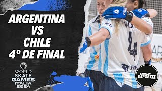 HOCKEY SOBRE PATINES  MUNDIAL FEMENINO EN VIVO  CUARTOS DE FINAL  NOVARA 2024 ARGENTINA VS CHILE [upl. by Xilef986]