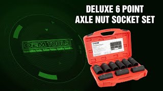 OEMTOOLS 27188 Deluxe 6 Point Axle Nut Socket Set [upl. by Hebrew267]