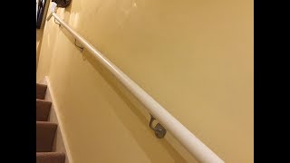 How to install a stair handrail and railing on stairs uk [upl. by Hinkle146]